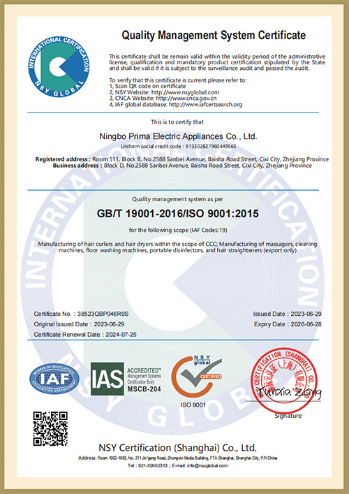 Sijil ISO9001 Sijil ISO9001